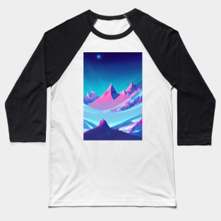 Icy Mountains Baseball T-Shirt